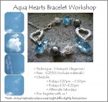 Aqua Hearts Bracelet Workshop