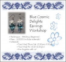 Blue Cosmic Delights Earrings Workshop