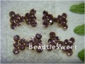 Crystal Bow Nail Accessories